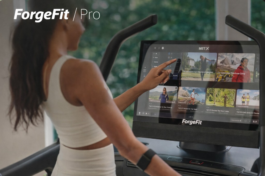 ForgeFit Pro on equipment with built-in screen